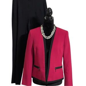 KASPER KISS FRONT MAGENTA BLAZER SZ 8P